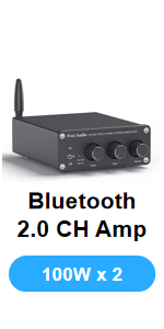 Bluetooth Stereo Audio 2 Channel Amplifier Receiver Mini Hi-Fi Class D Integrated Amp Home Speakers