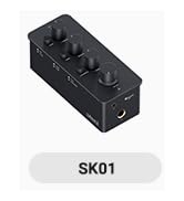 Fosi Audio SK01 Headphone Amplifier Equalizer Preamp with Bass Midrange Treble Tone Control and L...