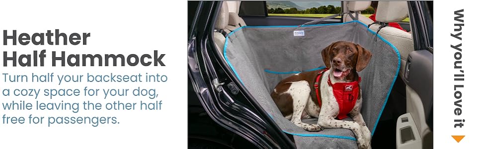 Turn half your backseat into a cozy space for your dog while leaving the other seat free