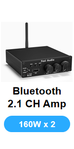 Bluetooth Stereo Audio 2 Channel Amplifier Receiver Mini Hi-Fi Class D Integrated Amp Home Speakers