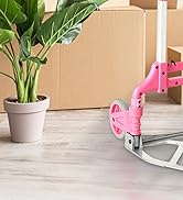 Magna Cart Personal MCX Folding Aluminum Hand Truck, 150 Pound Capacity, Pink