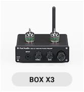 Fosi Audio Box X3 5654W Tube Phono Preamp Turntable Preamplifier for MM Phonograph Bluetooth 5.0 ...