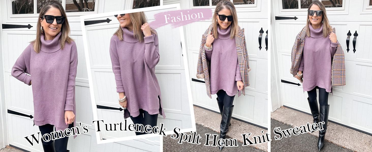 Spilt Hem Knit Sweater 