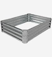 Sunnydaze Raised Garden Bed - 48-Inch Rectangle Galvanized Steel 12-Inch Deep