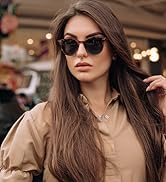 SOJOS Small Round Classic Polarized Sunglasses for Women Men Vintage Style UV400 Lens SJ2113