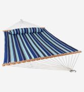 Sunnydaze 2 Person Quilted Fabric Spreader Bar Hammock &amp; Pillow - Catalina Beach