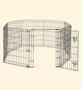 Amazon Basics Foldable Metal Dog and Pet Exercise Playpen, XS to L Size, With or Without Door