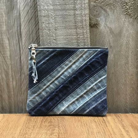 Upcycled denim purse – Cuff Stripes