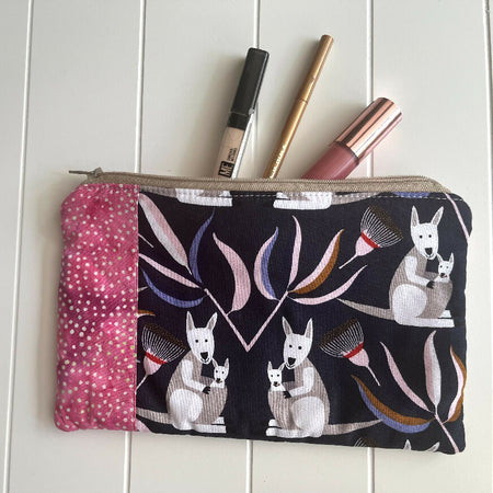 Navy kangaroo purse