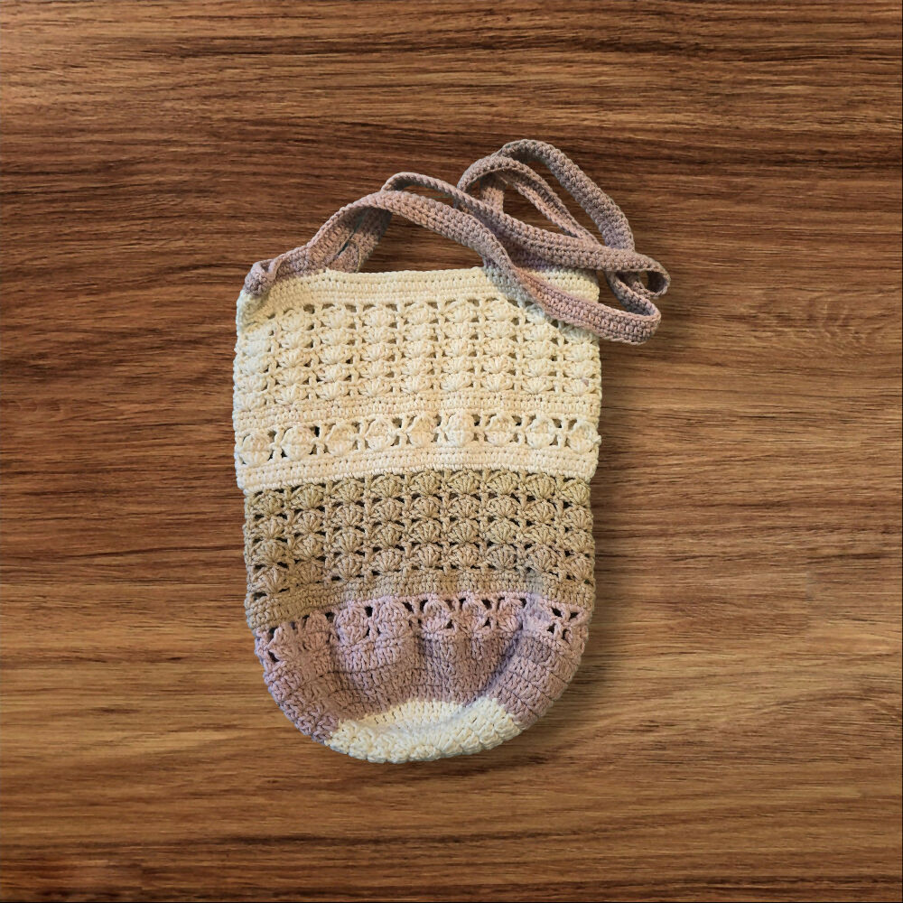 Handmade | Crocheted Cotton | Shells Sampler| Market Bag