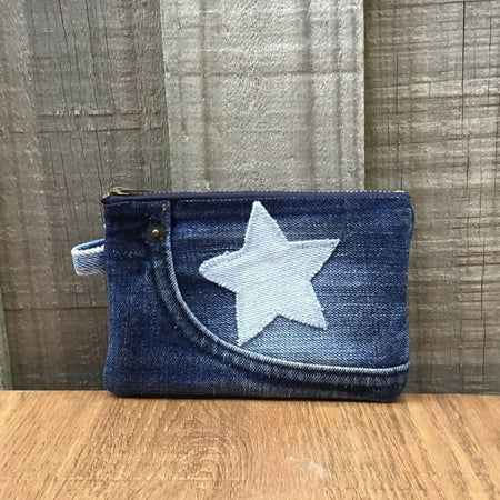 Upcycled Denim Front Pocket Purse - SOLD