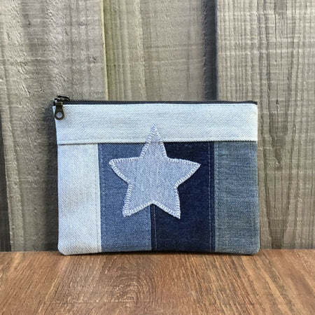 Upcycled Blue Denim Purse – Denim Star