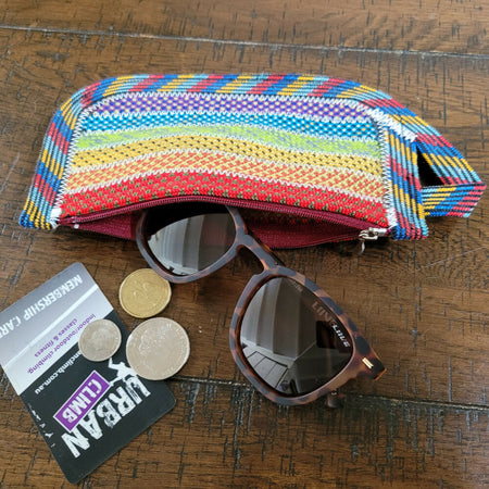 Upcycled Zippered Purse - Small [Rainbow]