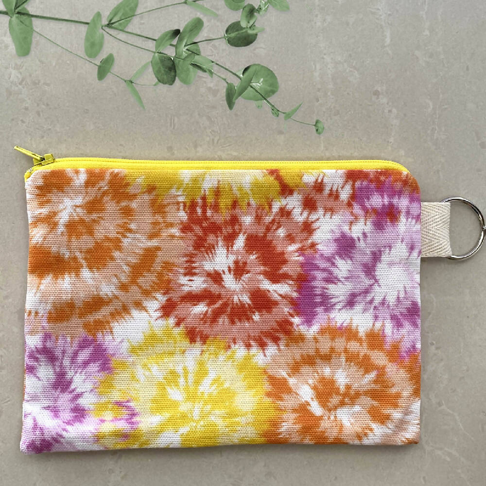 zp-010-Tie-Dye-Orange-Yellow-Zipper-Pouch-B