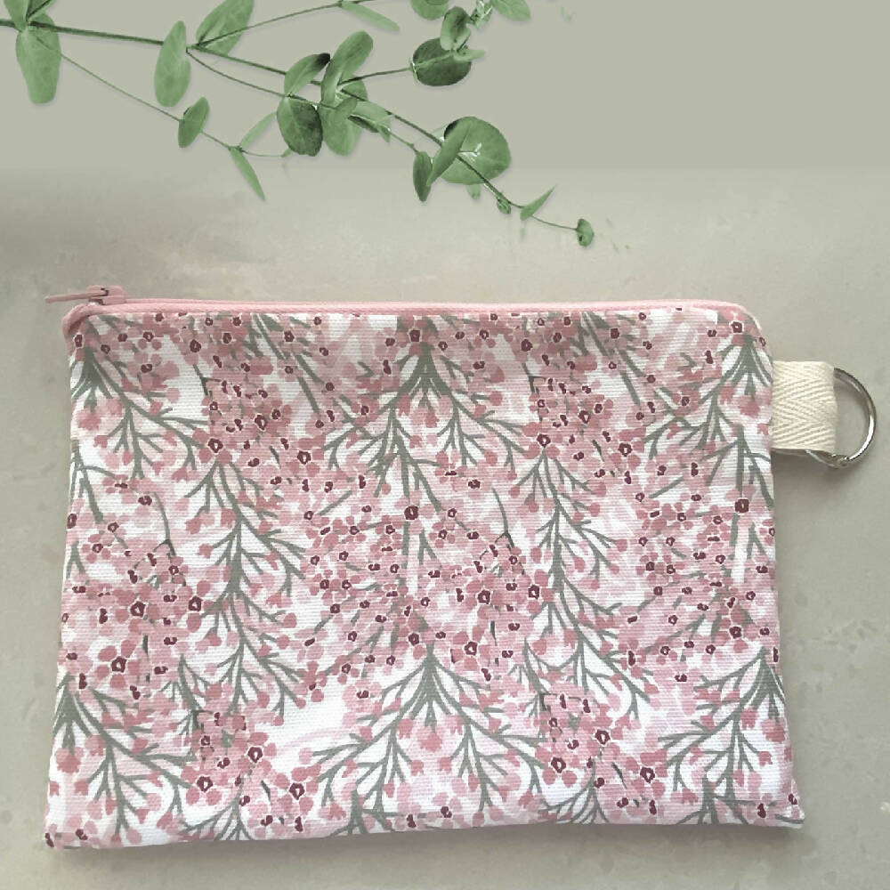 zp-006-Australian-Geraldton-Wax-Flowers-Zipper-Pouch-B