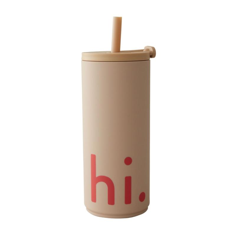 Travel Cup With Straw, Hi!, Large