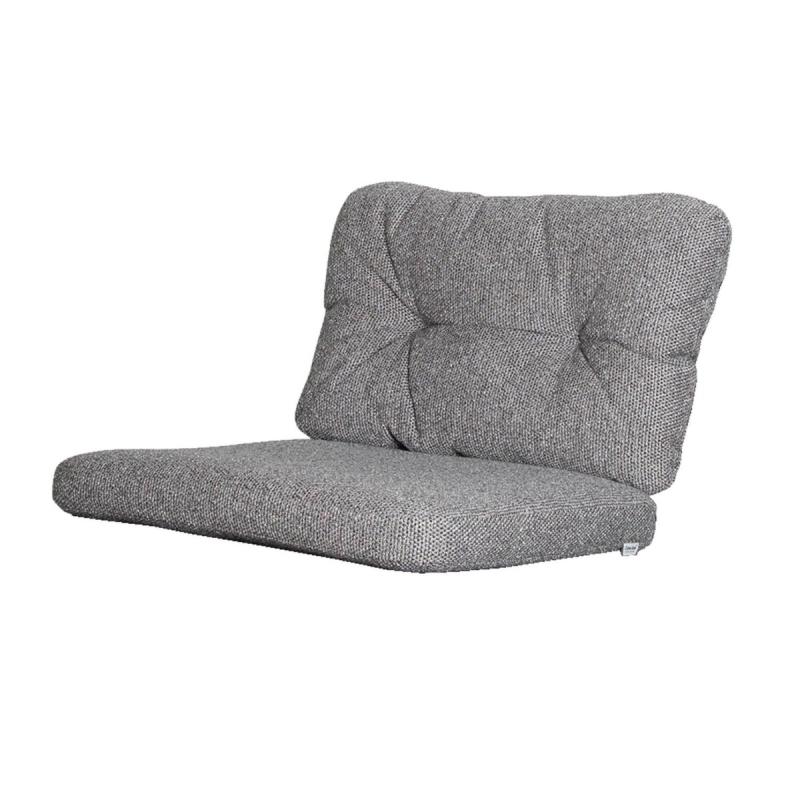 Ocean Lounge Chair Cushion Set, Dark Grey