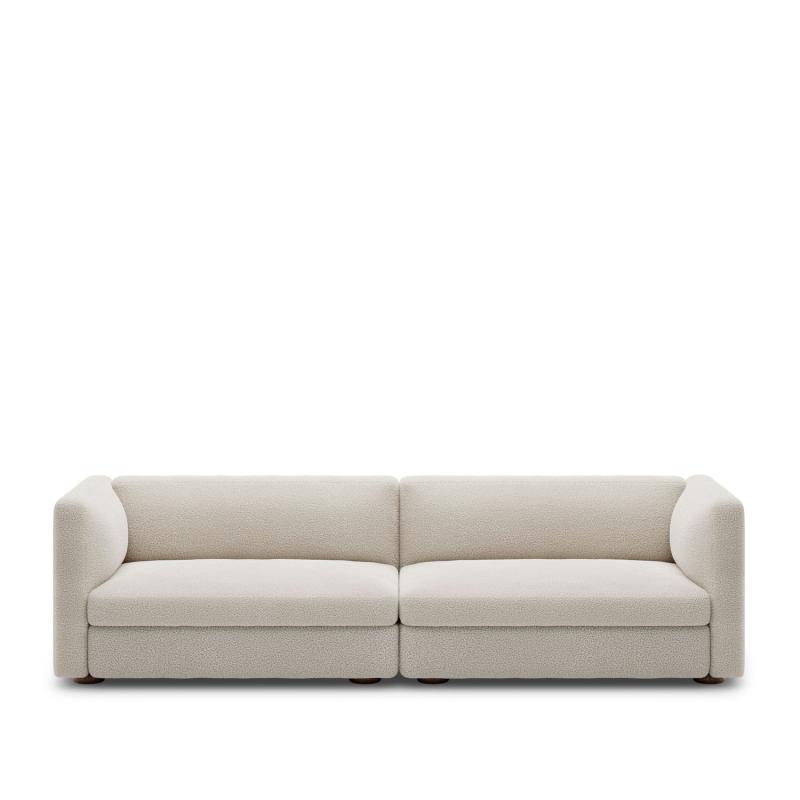 Coda Modular Sofa, 2.5-Seater, Configuration 1, Off-White Bouclé