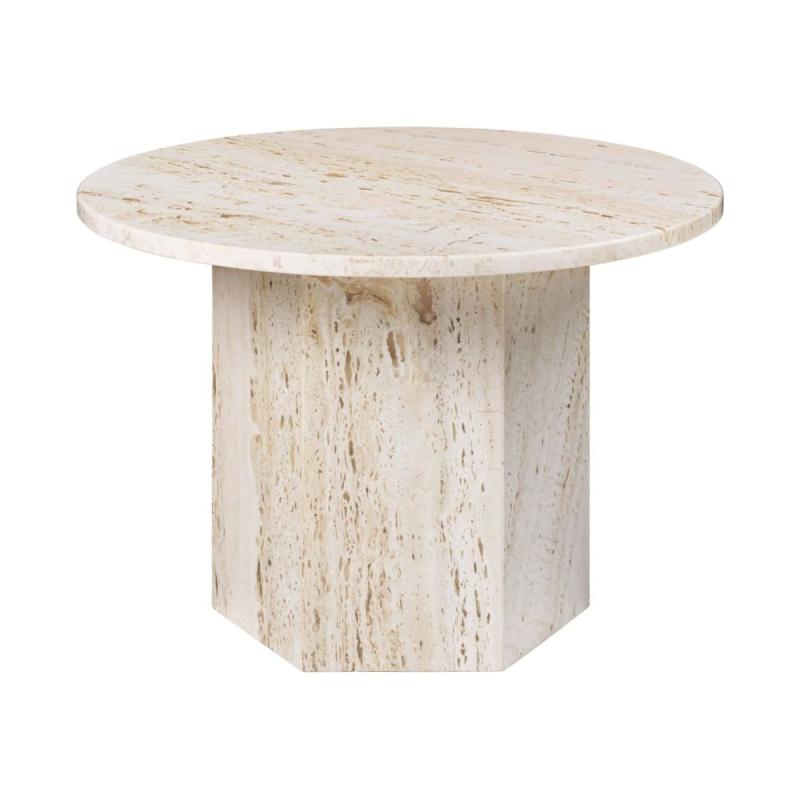 Epic Coffee Table, Ø60, Neutral White Travertine