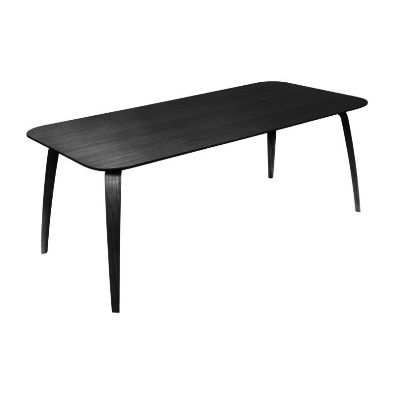 Gubi Dining Table, Rectangular, 100x200cm, Black Stained Ash