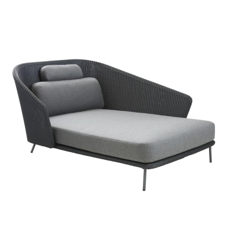 Mega Daybed Left With Cushion Set, Graphite