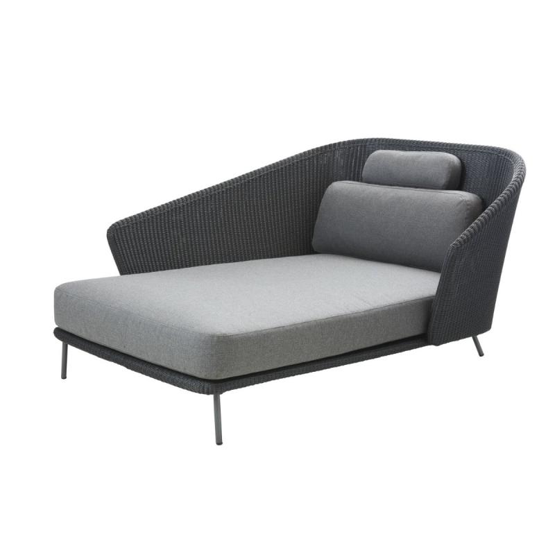 Mega Daybed Right With Cushion Set, Graphite