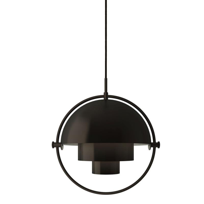 Multi-Lite Pendant, Large, Black Brass Base, Black Brass Shade