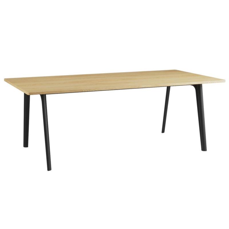 Pluralis Table, 80x210cm, Oak Veneer Top / Black Base