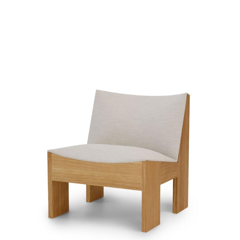 Tenon Lounge Chair, Front Upholstered, Natural Oak Base