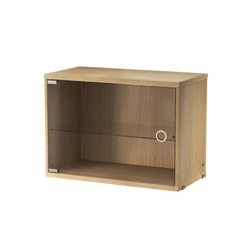 String Cabinet With Swing Glass Door, 58x30x42cm