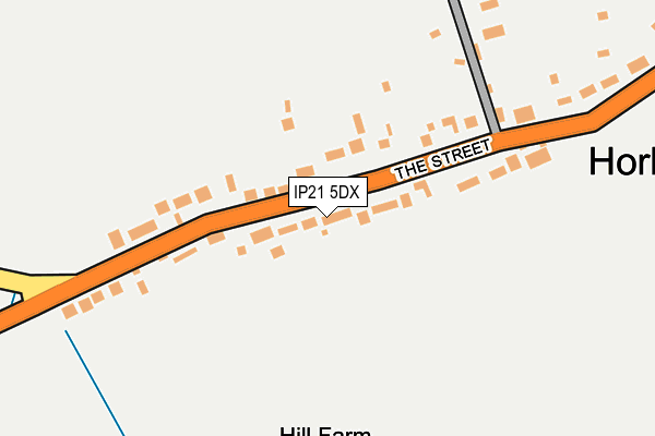 IP21 5DX map - OS OpenMap – Local (Ordnance Survey)