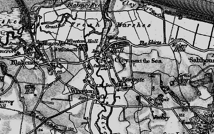 Old map of Cley next the Sea in 1899