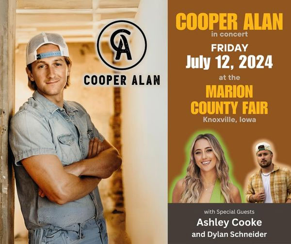 Performer Cooper Alan at the Marion County Fair on July 12, 2024