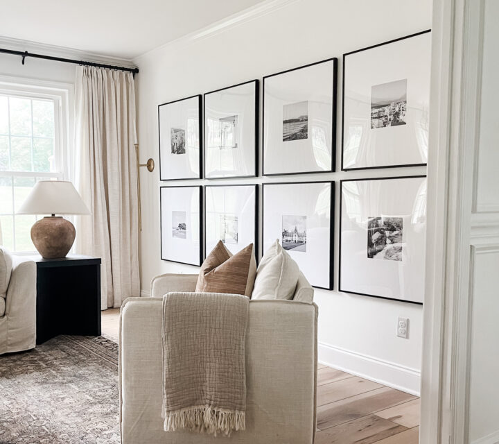 Get all the specs and details for this black and white gallery wall!