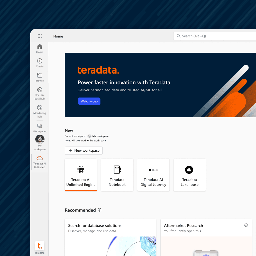 Teradata announces Teradata AI Unlimited with Microsoft Fabric