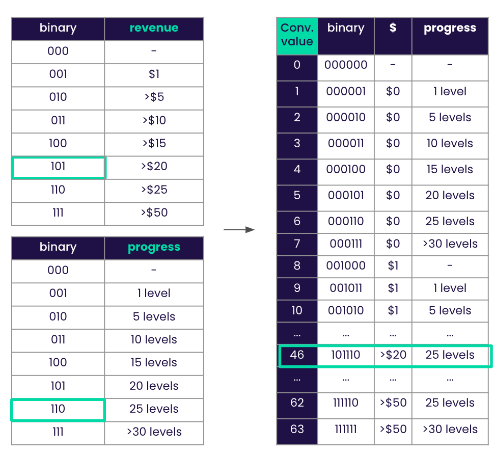 SKAdNetwork conversion value mapping 