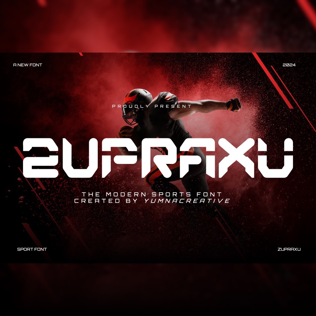 Zupraxu - Modern Sport Font preview image.