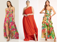 Three beach wedding guest dresses