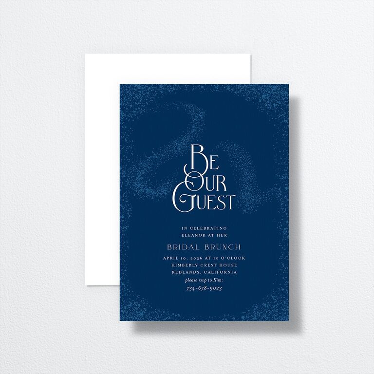 Beauty and the Beast-themed bridal shower invitation