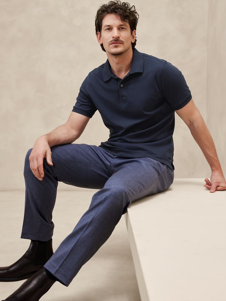 Casual navy polo neck from Banana Republic