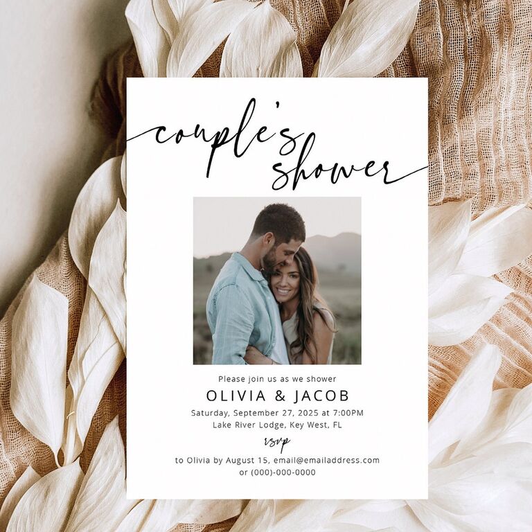 Simple couple's shower invitation