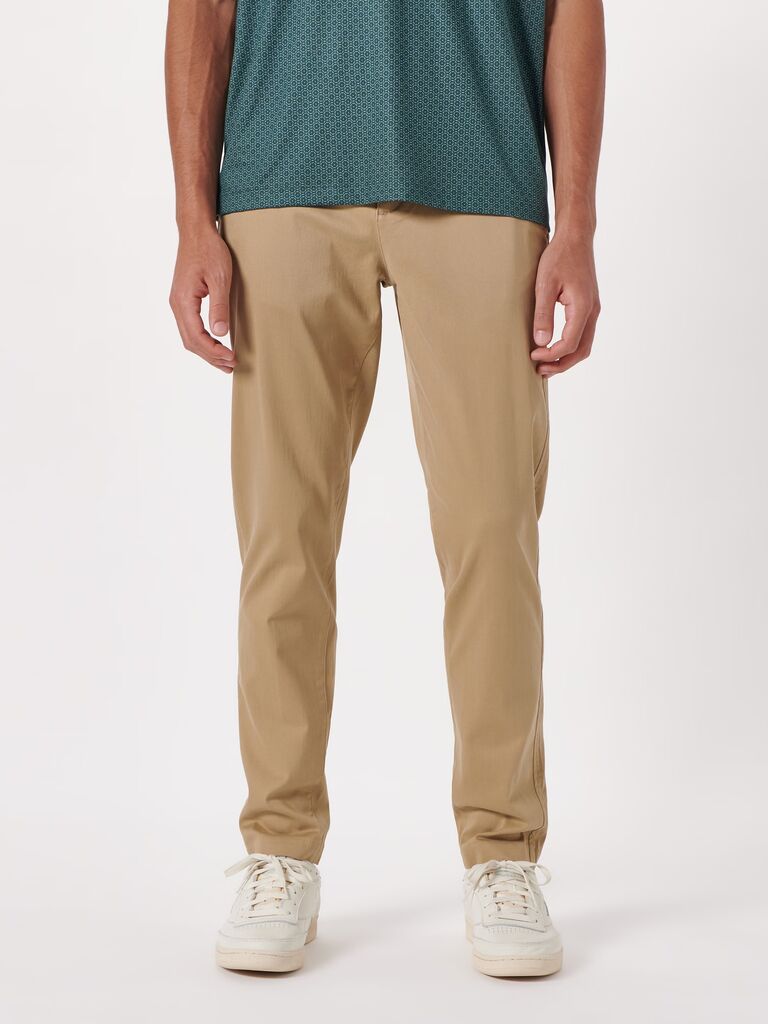 Men's khaki chinos for casual wedding guest