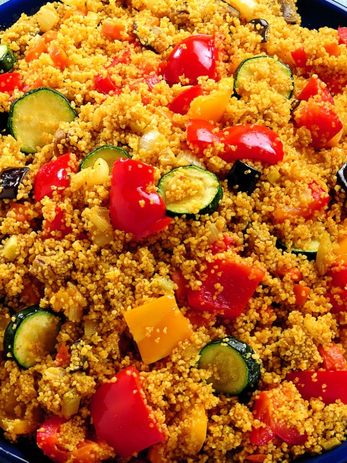 Couscous con ratatouille di verdure estive