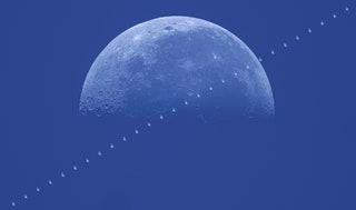 The International Space Station Daytime Moon Transit © Kelvin Hennessy