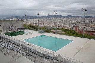 Piscina municipale di Montjuïc a Barcellona