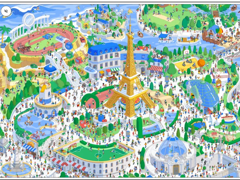 Olimpiadi 2024, il bellissimo gioco di Google in stile Dov'è Wally