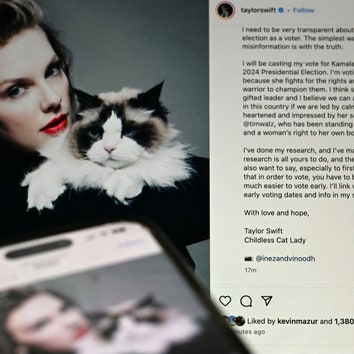 Perché c'è un gatto nella foto in cui Taylor Swift sostiene Kamala Harris