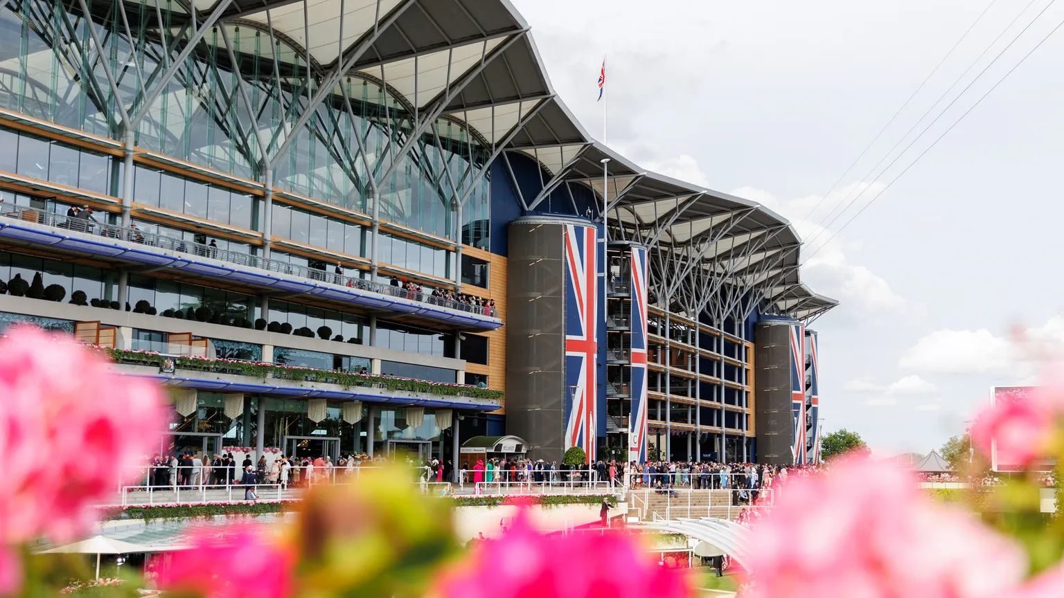 A view of the front of the Ascot Grandstand