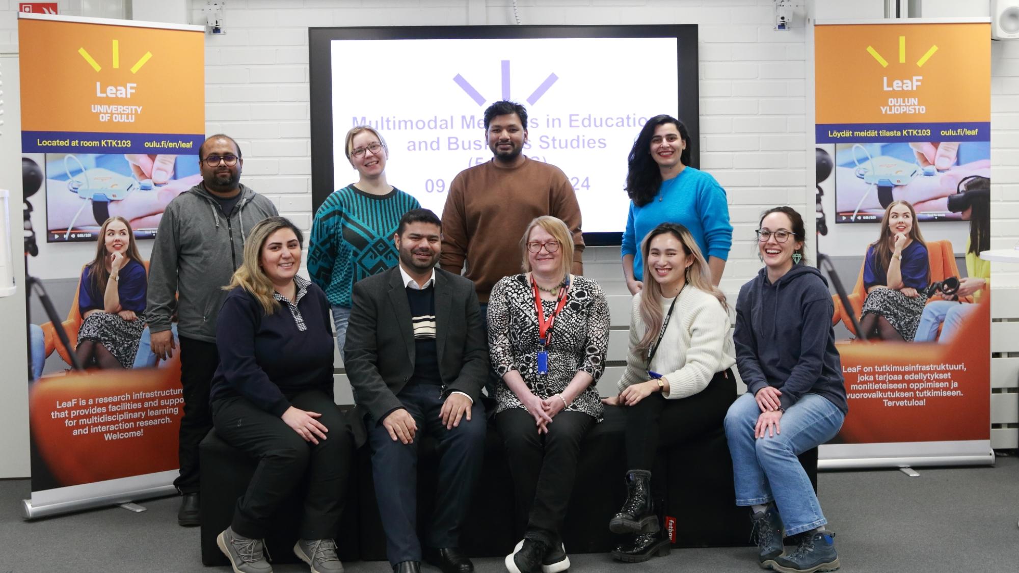 A group picture of the participants in the Multimodal Methods in Education and Business Studies PhD course in December 2024.