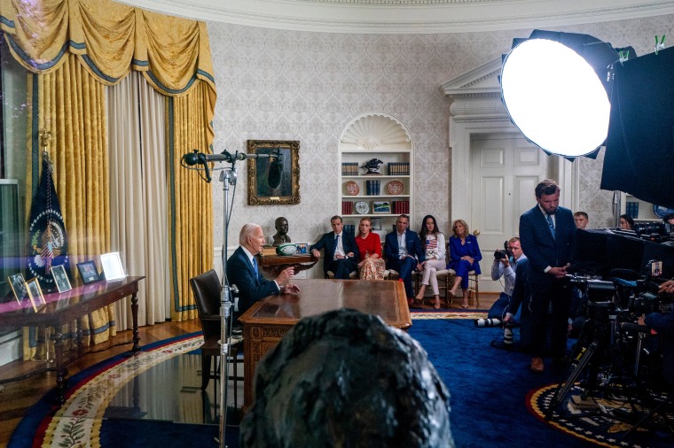 President Biden Delivers Oval Office Address To Nation